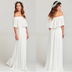 Show Me Your Mumu Hacienda Maxi Dress Ivory Crisp
